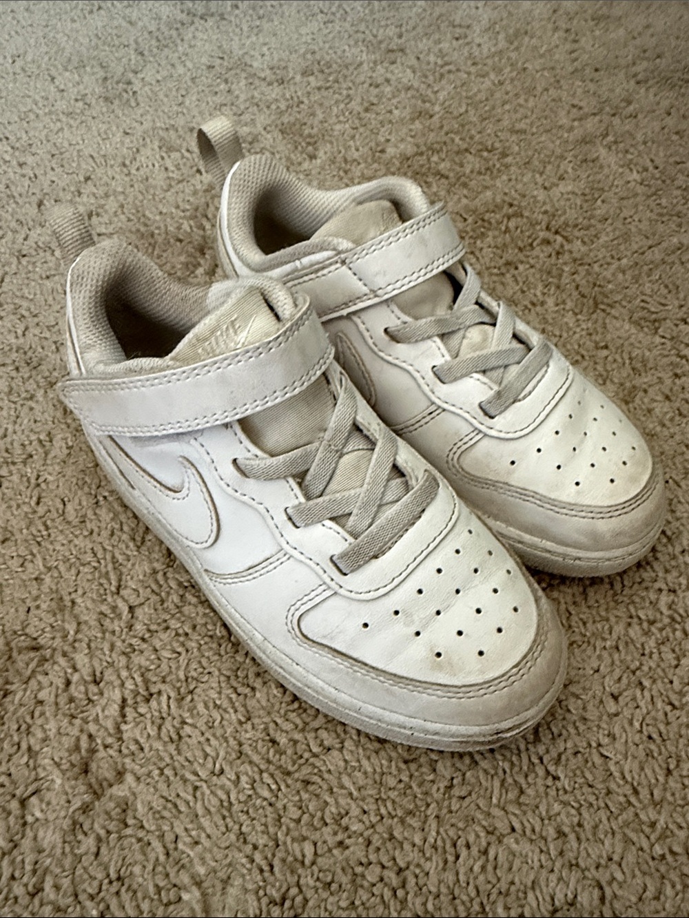 Nike Kids White Hook-and-Loop Sneakers